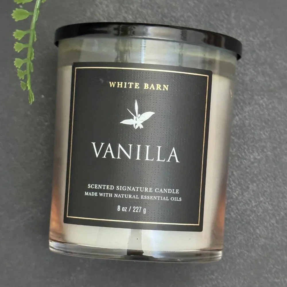 BBW Vanilla White Barn Bath & Body Works Single Wick Candle - Picture 5 of 10